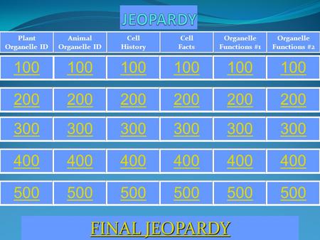 JEOPARDY FINAL JEOPARDY