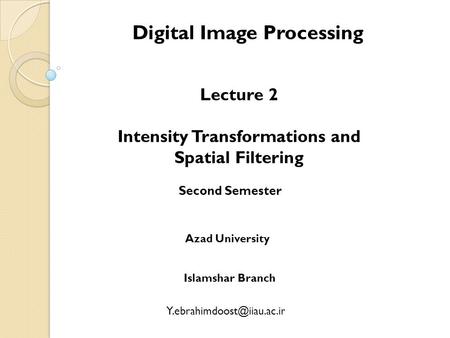 Digital Image Processing