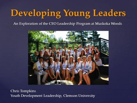 Developing Young Leaders