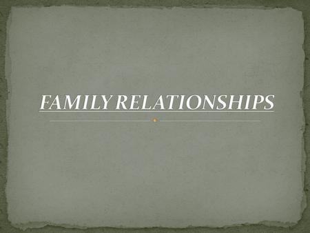 The basic unit of society SOCIAL HEATH- family helps its members develop communication skills PHYSICAL HEALTH- family provides food, clothing, and shelter.