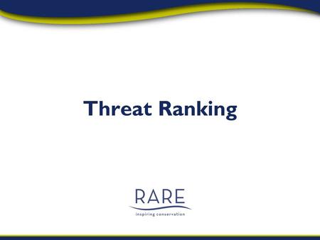 Threat Ranking. Which threat to choose? Project Scope: Guam’s Native Wildlife & Habitats Guam Rail Guam’s Terrestrial Native Wildlife & Habitats Erosion/