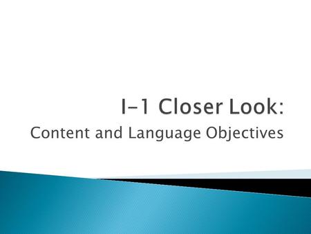 Content and Language Objectives.  What is your comfort level with content language objectives?  Place a red dot on the continuum to represent your comfort.