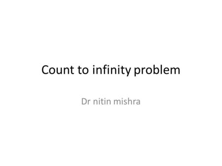 Count to infinity problem