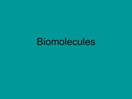 Biomolecules.