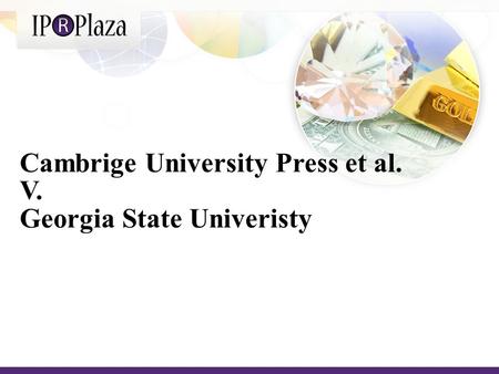 Cambrige University Press et al. V. Georgia State Univeristy.