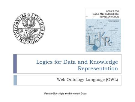 Logics for Data and Knowledge Representation