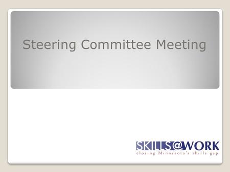 Steering Committee Meeting. Agenda Initiative Overview Common themes across plans Sector Plans Implementation Structure Next Steps.