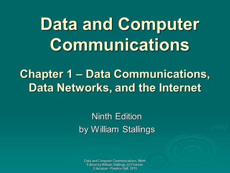 Data and Computer Communications