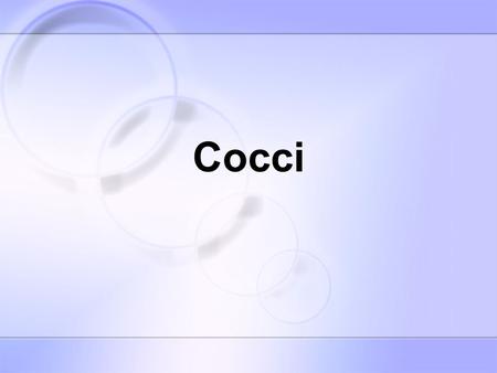 Cocci.