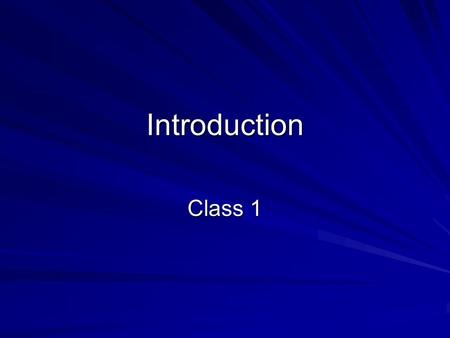 Introduction Class 1. Economics of I-O Industrial economics is a branch of applied microeconomics which seeks to understand the causes and effects of.