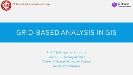 Grid-based Analysis in GIS