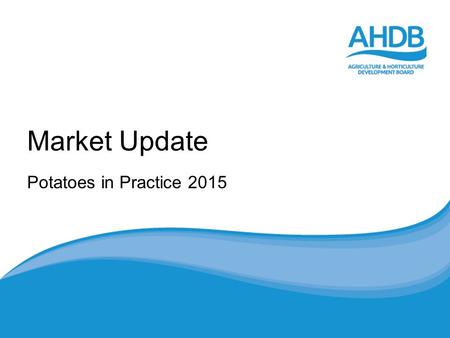 Market Update Potatoes in Practice 2015. What we do and what we can do for you… Estimates Publications Provide the potato industry with independent, accurate.