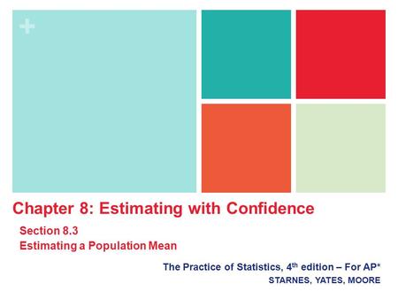 Chapter 8: Estimating with Confidence