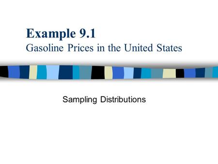 Example 9.1 Gasoline Prices in the United States Sampling Distributions.