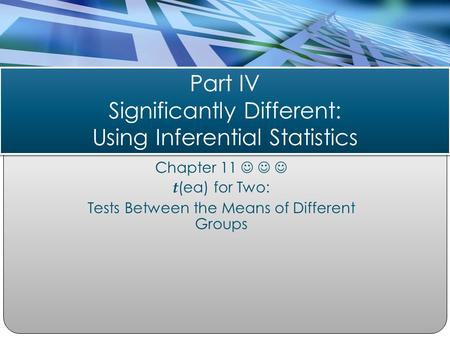 Part IV Significantly Different: Using Inferential Statistics