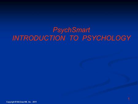 INTRODUCTION TO PSYCHOLOGY