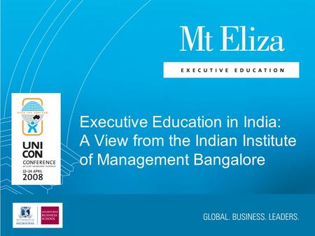 Executive Education in India: A View from the Indian Institute of Management Bangalore.