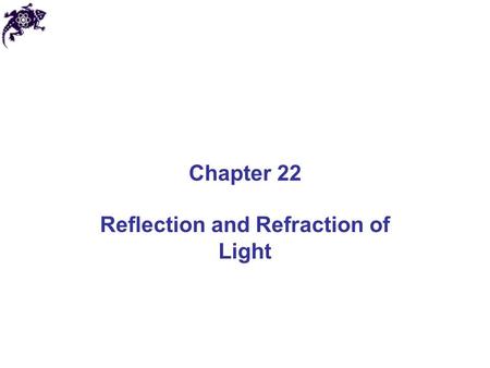 Reflection and Refraction of Light