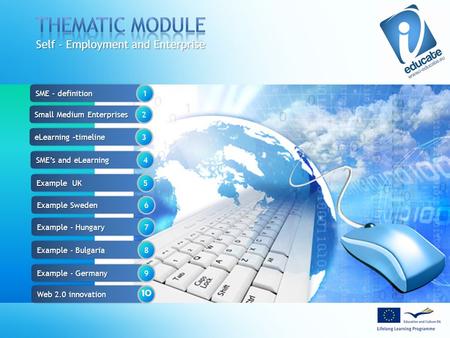 Examples Small Medium Enterprises 2 Example - Hungary 7 Example - Bulgaria 8 Example - Germany 9 Web 2.0 innovation Example Sweden 6 eLearning –timeline.