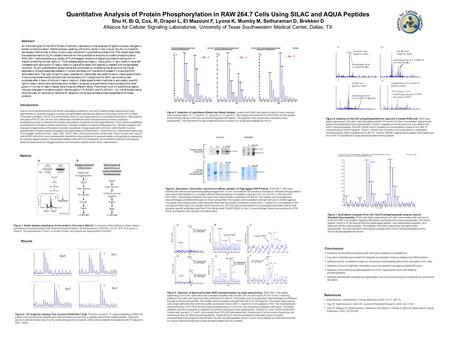 Abstract An important goal of the AfCS Protein Chemistry Laboratory is the analysis of ligand-induced changes in protein phosphorylation. Stable Isotope.