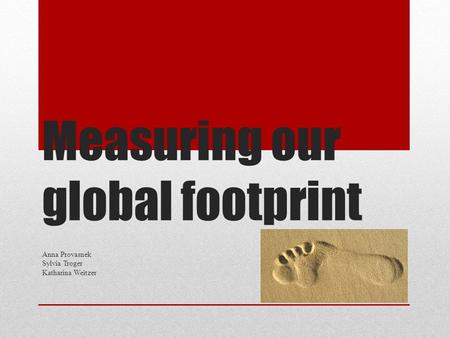 Measuring our global footprint