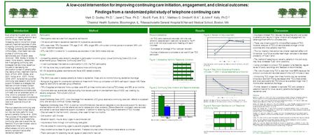 A low-cost intervention for improving continuing care initiation, engagement, and clinical outcomes: Findings from a randomized pilot study of telephone.