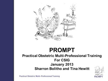 Practical Obstetric Multi-Professional Training PROMPT PROMPT Practical Obstetric Multi-Professional Training For CSIG January 2013 Sharron Bolitho and.