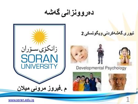 Www.soran.edu.iq ده ‌ روونزانى گه ­ شه م. فیروز مروئی میلان تیوری گه ‌ شه ‌ کردنی ویگوتسكی 2 1.