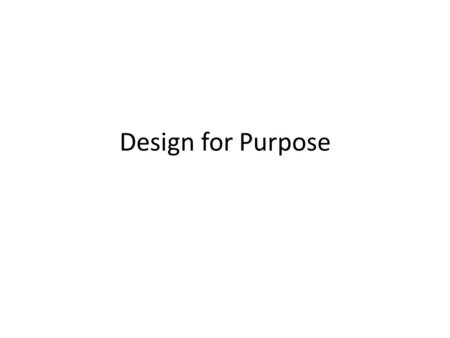 Design for Purpose. So, far we’ve looked at how Human Factors design can reduce stress and fatigue, improve the quality of life, increase safety… but.