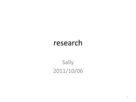 Research Sally 2011/10/06 1. Performance Study on SNMP and SIP over SCTP in Wireless Sensor Networks Sofia-sip – RFC4168 - SCTP as Transport for SIP –