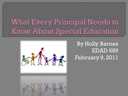 By Holly Barnes EDAD 689 February 9, 2011.  IDEA (Individuals with Disabilities Education Act) Mental retardation Hearing impairments Speech and language.