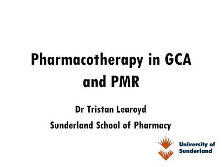 Pharmacotherapy in GCA and PMR