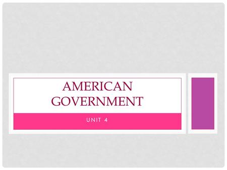 UNIT 4 AMERICAN GOVERNMENT. LESSON 26 PAGES 183-190 How does American Federalism work? Objective: Explain how American federalism involves divided sovereignty.