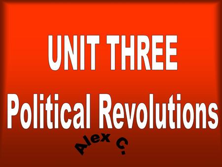 Political Revolutions