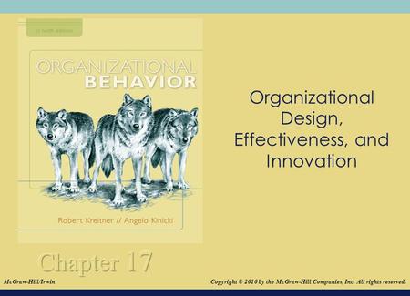 Organizational Design, Effectiveness, and Innovation