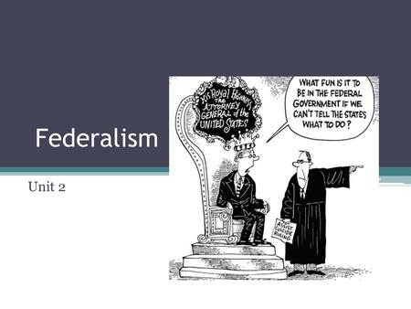 Federalism Unit 2. Journal 9/6 Chapter 3 of your text opens with a question posed by a Utah congressman; “who is the sovereign, the state or the federal.