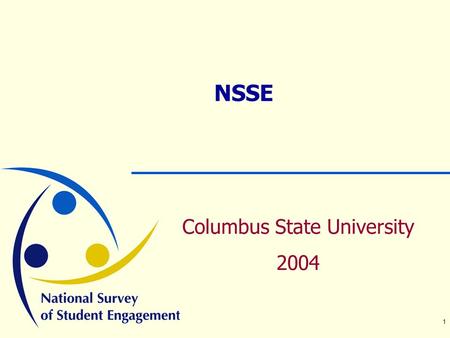 1 NSSE Columbus State University 2004. 2 Program Overview  What do you know about college student engagement?  Why is student engagement important?