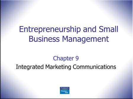 Entrepreneurship and Small Business Management