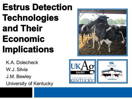 Estrus Detection Technologies and Their Economic Implications