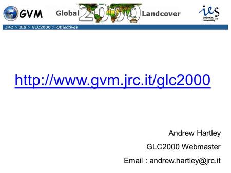 Product Availability via the GLC2000 Website Andrew Hartley GLC2000 Webmaster