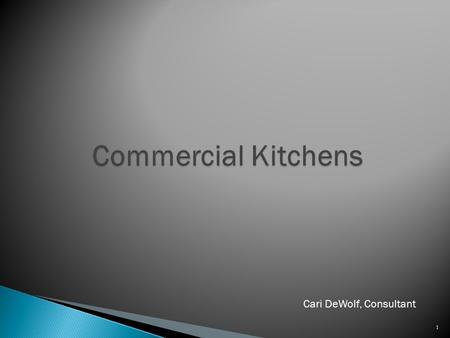 1 Cari DeWolf, Consultant. 2 Courtesy of PG&E Ice makers Pre-rinse spray valves Faucets Dishwashers Steamers 3.