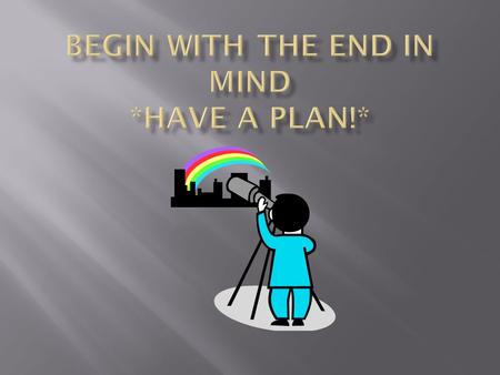  Know what you want to accomplish.  Set a goal for yourself.