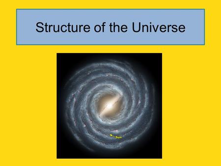 Structure of the Universe