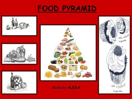 FOOD PYRAMID Made by ALEXA. THE OLD FOOD PYRAMID.