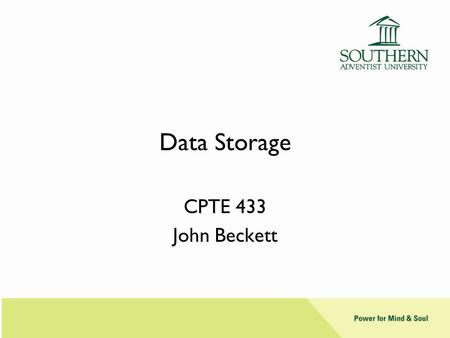 Data Storage CPTE 433 John Beckett. The Paradox “If I can go to a computer store and buy 1000 gigabytes for $50, why does it cost more in your server.