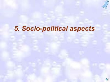 5. Socio-political aspects 2  An essential component of successful water conservation program  Inform the public about the basics of water use efficiency.