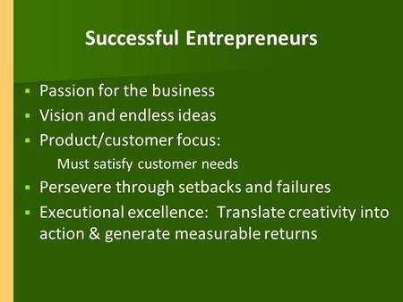 Successful Entrepreneurs