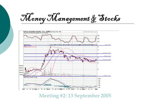 Money Management & Stocks Meeting #2: 13 September 2005.