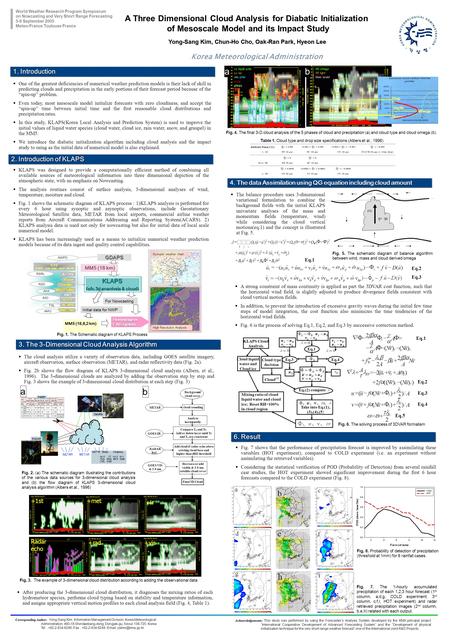 Korea Meteorological Administration Yong-Sang Kim, Chun-Ho Cho, Oak-Ran Park, Hyeon Lee  One of the greatest deficiencies of numerical weather prediction.