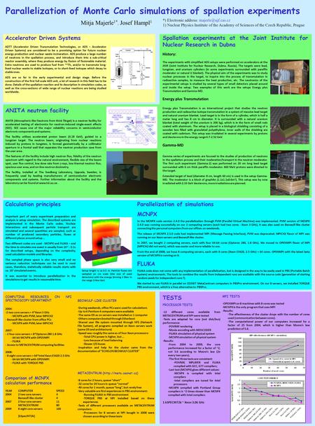 History: The experiments with simplified ADS setups were performed on accelerators at the JINR (Joint Institute for Nuclear Research, Dubna, Russia). The.